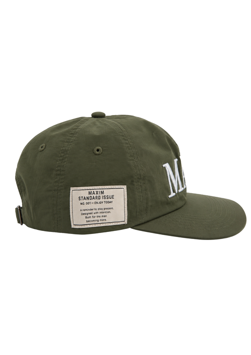 MAXIM Yacht Cap — Olive / White Embroidery