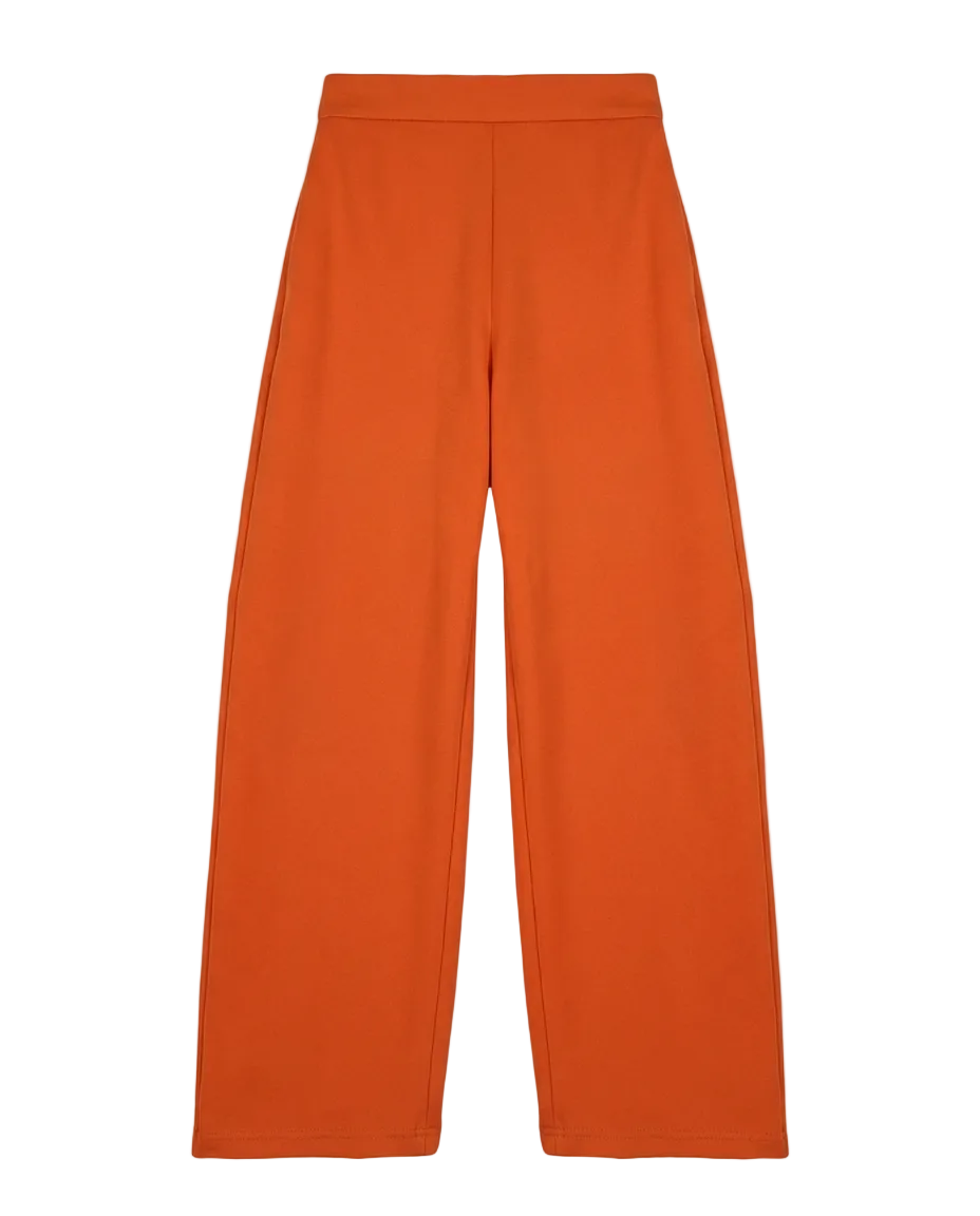 THE RELAXED WIDE LEG TROUSER — BURNT ORANGE