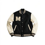 THE CLASSIC VARSITY JACKET — COCONUT MILK / BLACK