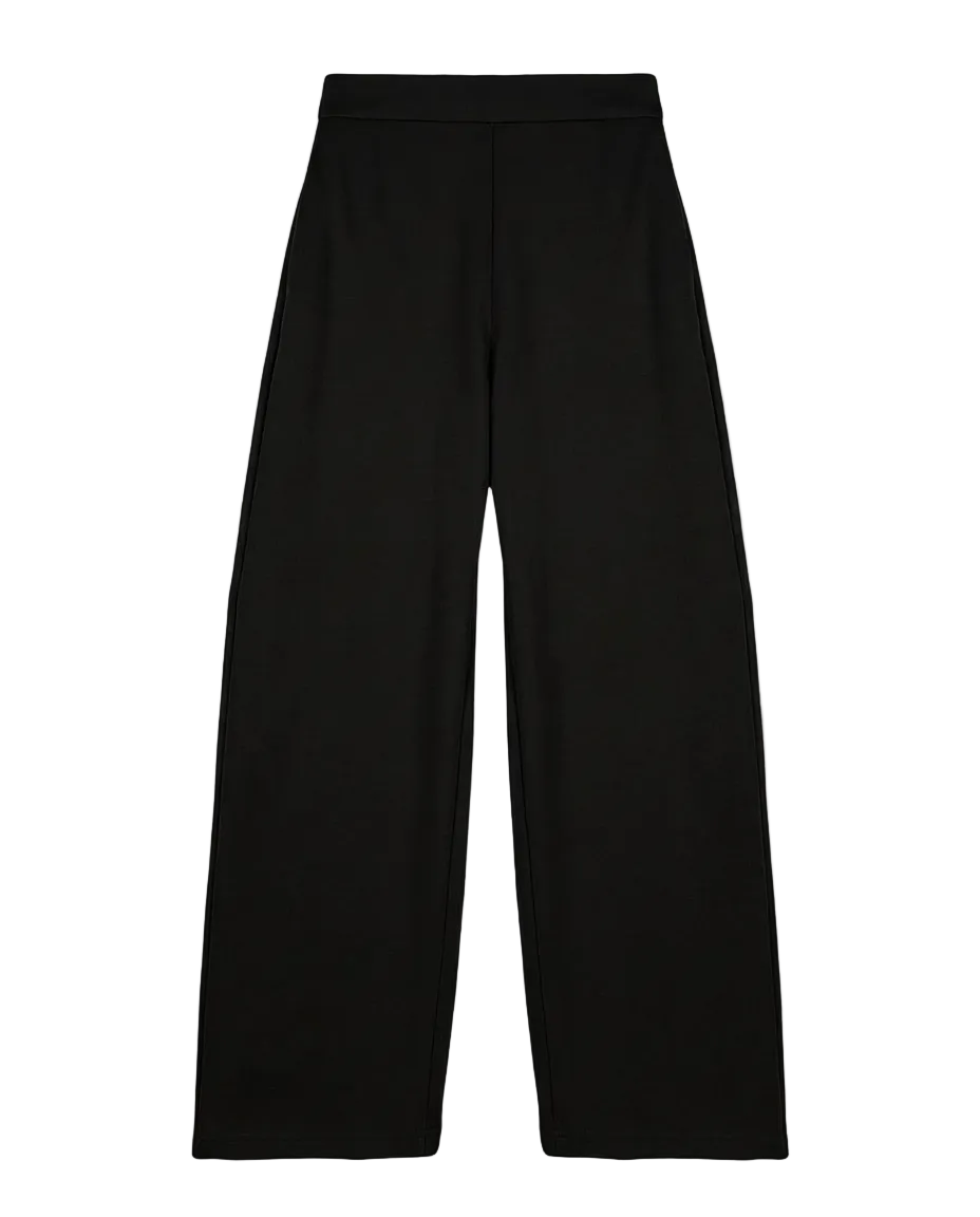THE RELAXED WIDE LEG TROUSER — BLACK