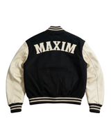 THE CLASSIC VARSITY JACKET — COCONUT MILK / BLACK